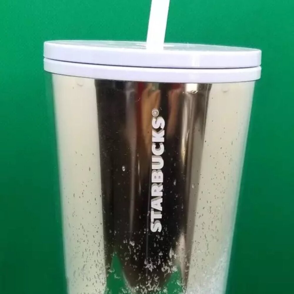 Starbucks 2019 Rose Gold Cascading Snow Tumbler Cold Cup‎ NWT Water Iced Coffees